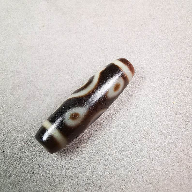 Buddhism 4 Eyed Conch Shell Dzi Bead - Gandhanra-ART