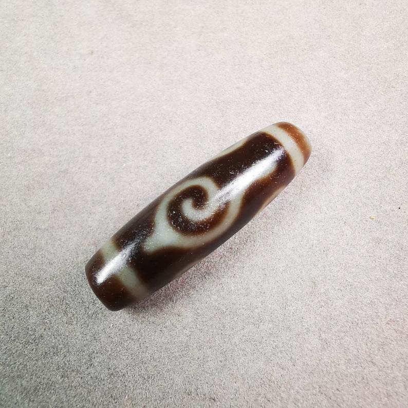 Buddhism 4 Eyed Conch Shell Dzi Bead - Gandhanra-ART