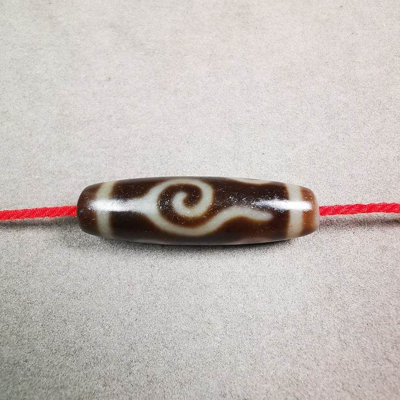Buddhism 4 Eyed Conch Shell Dzi Bead - Gandhanra-ART