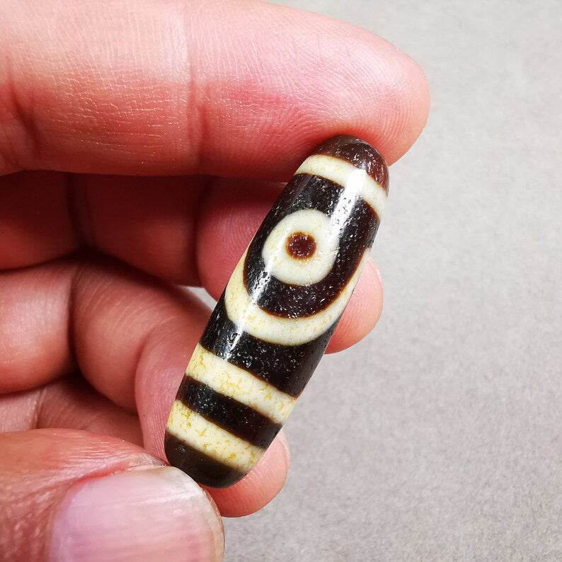 2 Eyed Dzi Bead - Gandhanra-ART