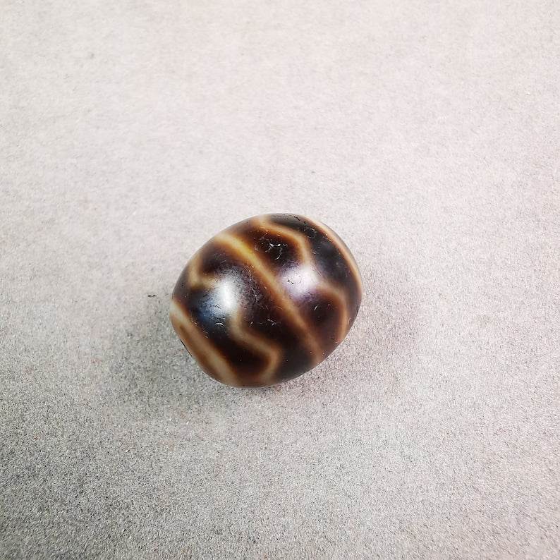 Round Fortune Wave Dalo Dzi Bead - Gandhanra-ART