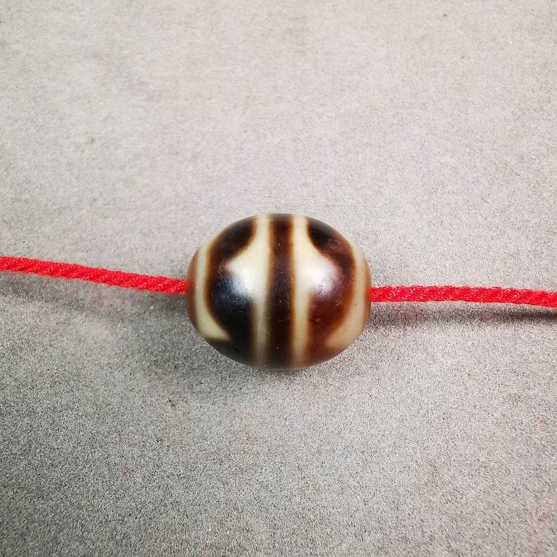 Tiger Tooth Dalo Dzi Bead - Gandhanra-ART