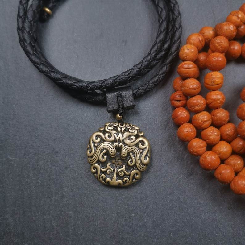 Kirtimukha Pendant,Dragon Badge - Gandhanra-ART