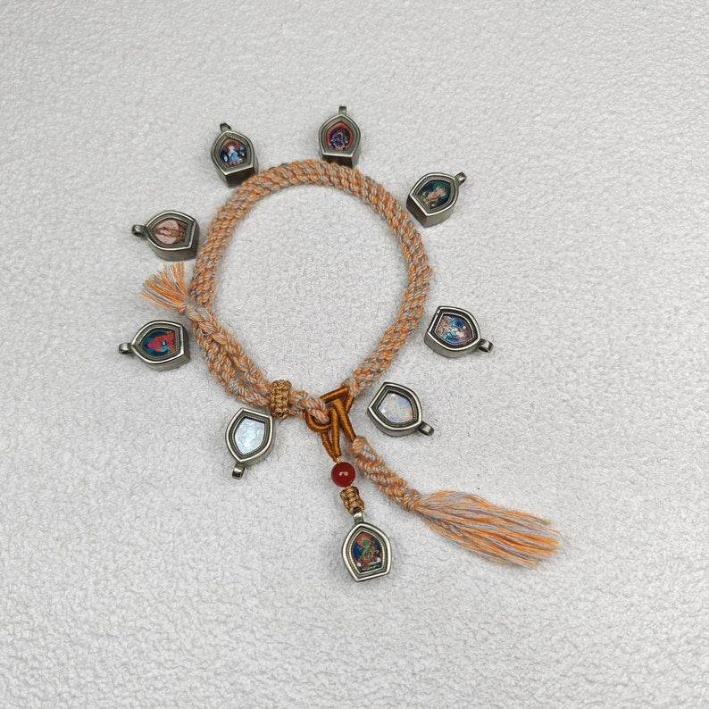 Ghau Amulet Bracelet,Tibetan Eight Natal Buddhas - Zodiac Protector Buddhas - Gandhanra-ART