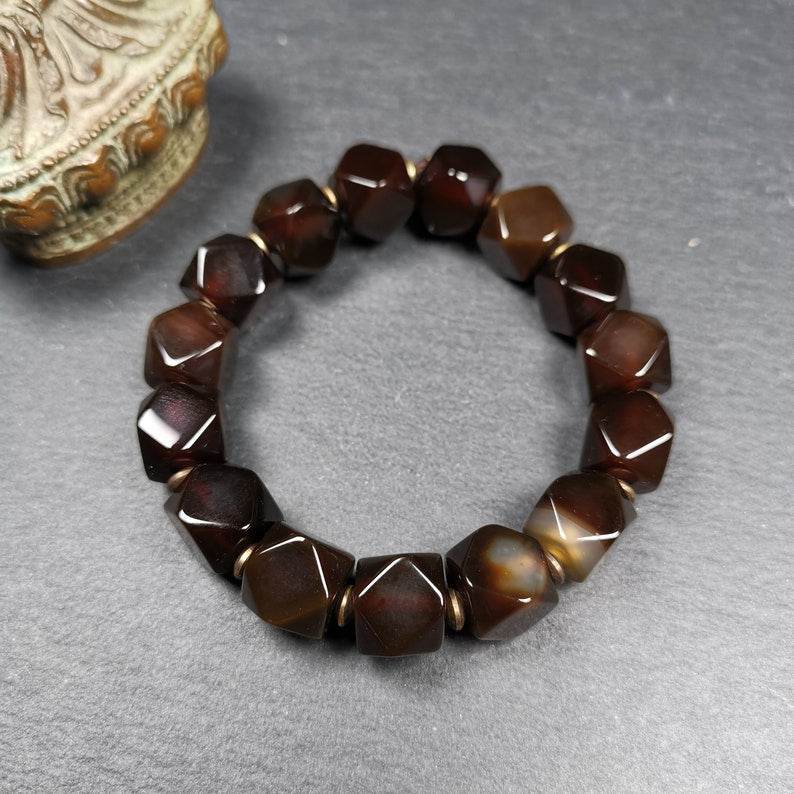Wrist Mala, Chung Dzi Beads Bracelet - Gandhanra-ART