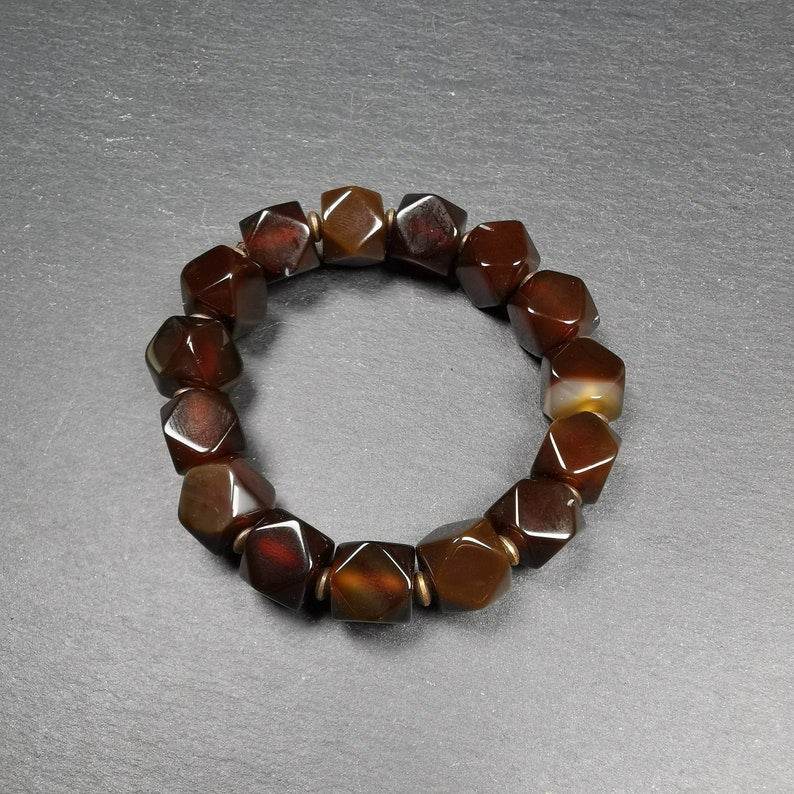 Wrist Mala, Chung Dzi Beads Bracelet - Gandhanra-ART