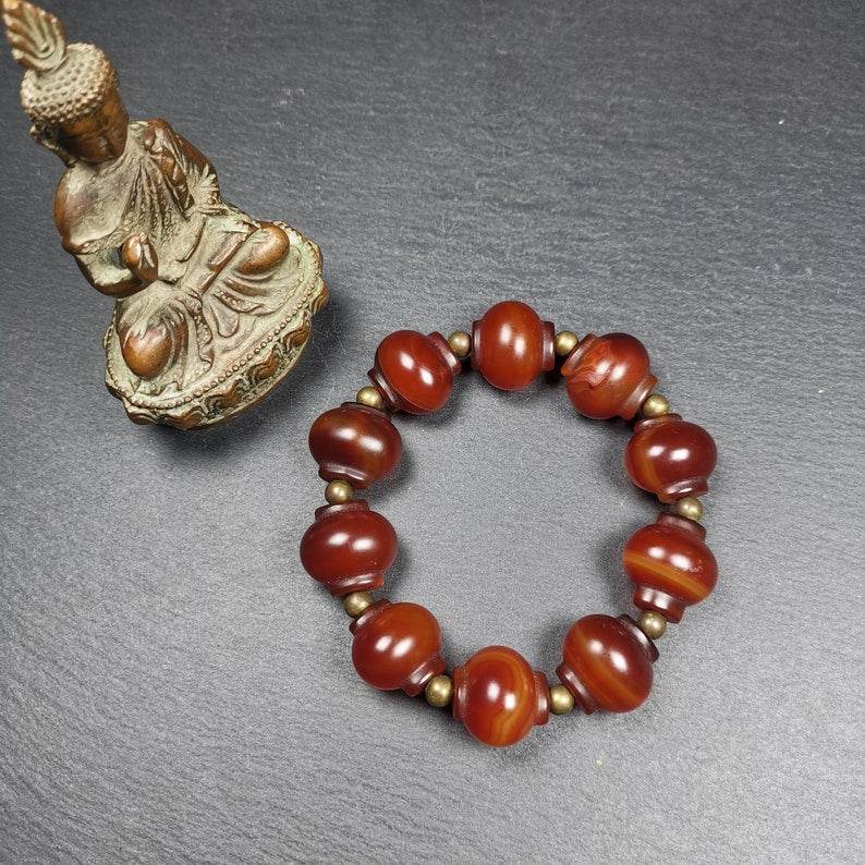 Wrist Mala, Prayer Beads Bracelet - Gandhanra-ART