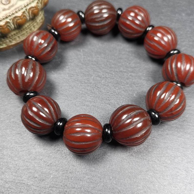 Agate Wrist Mala, Prayer Beads Bracelet - Gandhanra-ART