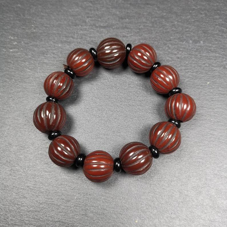 Agate Wrist Mala, Prayer Beads Bracelet - Gandhanra-ART