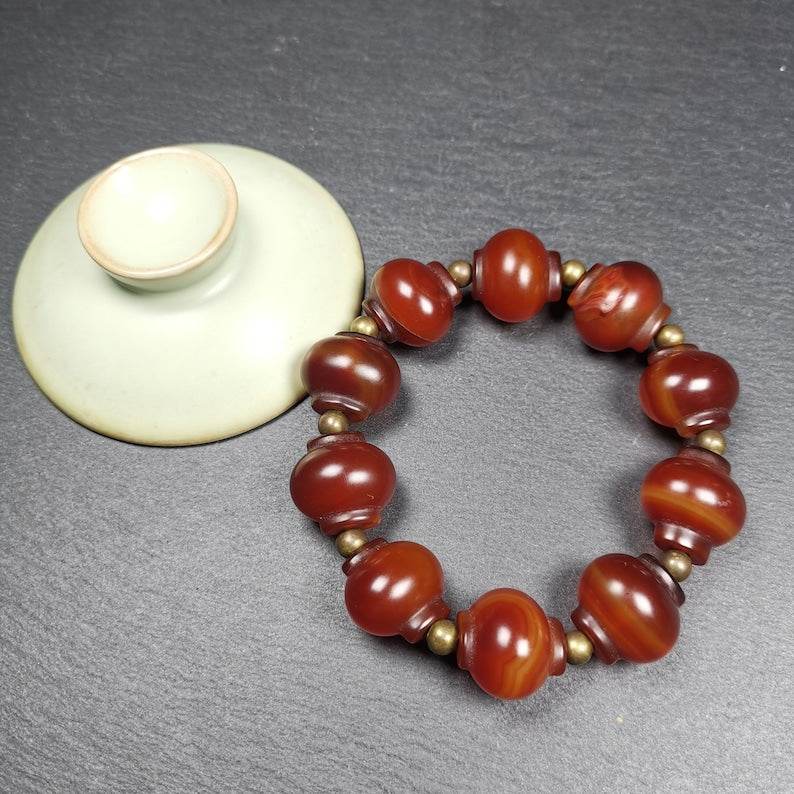 Wrist Mala, Prayer Beads Bracelet - Gandhanra-ART