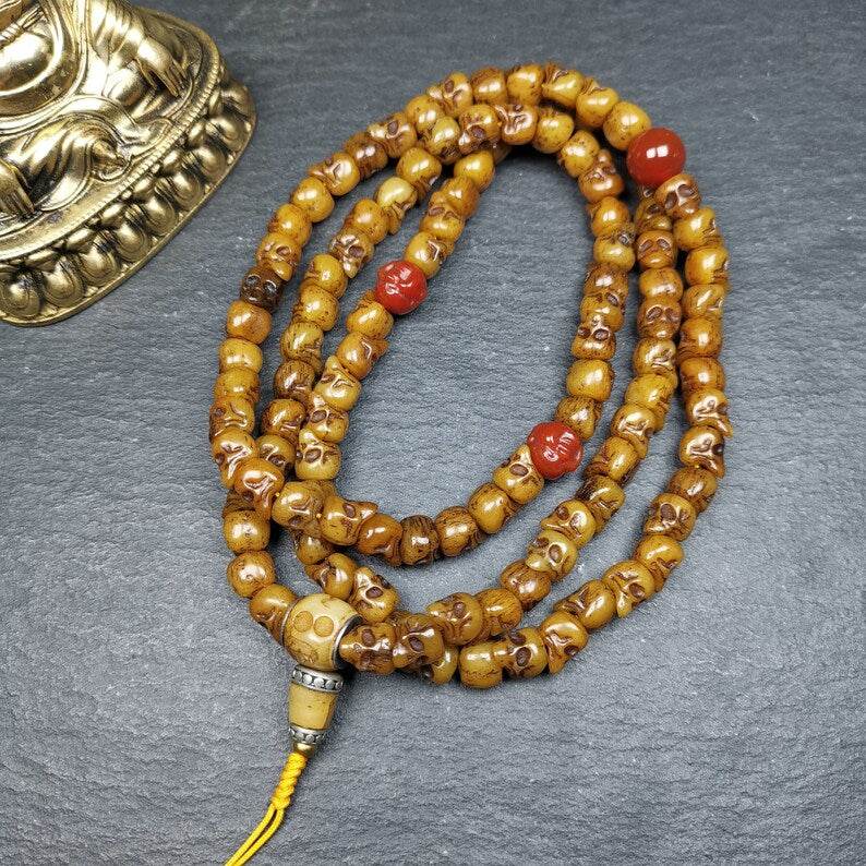 Yak Bone Kapala Mala,Prayer Beads - Gandhanra-ART