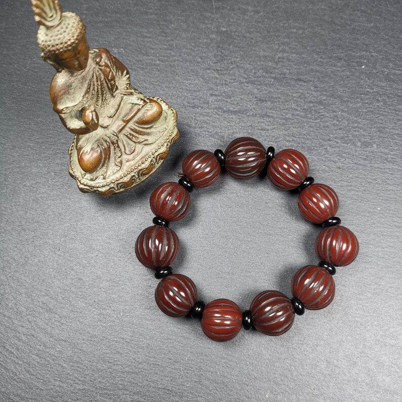 Agate Wrist Mala, Prayer Beads Bracelet - Gandhanra-ART