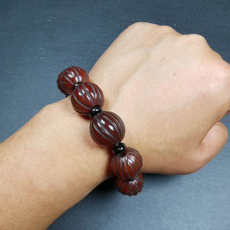 Agate Wrist Mala, Prayer Beads Bracelet - Gandhanra-ART