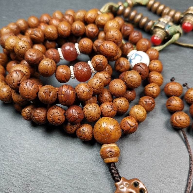 10mm 108 Dragon Eye Bodhi Bead Mala,Prayer Beads - Gandhanra-ART