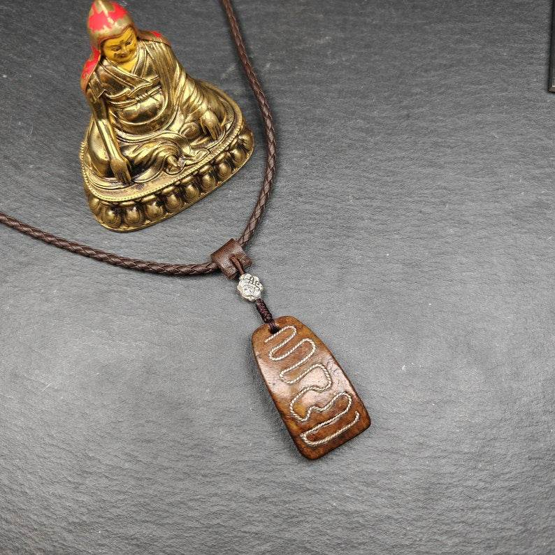 Kapala Pendant Amulet, Inlaid Silver Wire - Gandhanra-ART