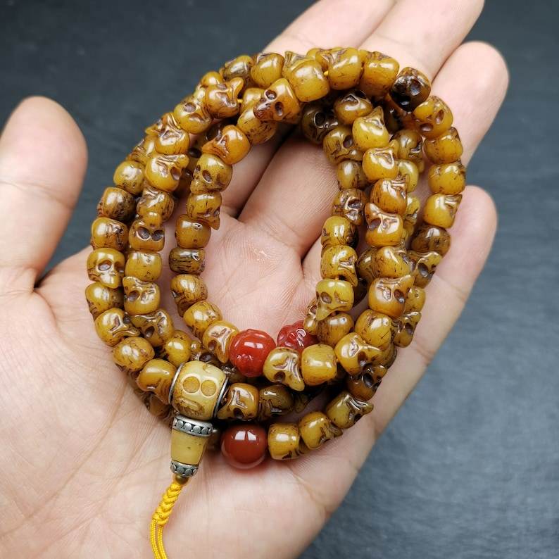Yak Bone Kapala Mala,Prayer Beads - Gandhanra-ART