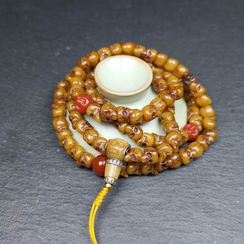Yak Bone Kapala Mala,Prayer Beads - Gandhanra-ART
