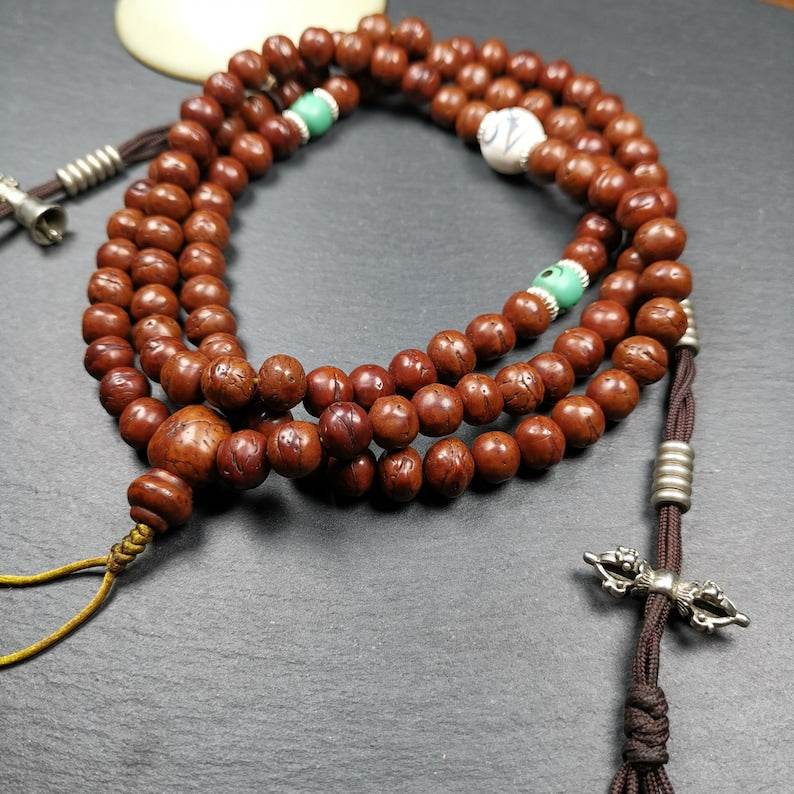 10mm 108 Bodhi Seed Mala Necklace - Gandhanra-ART