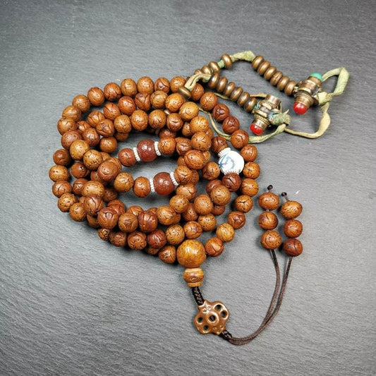 10mm 108 Dragon Eye Bodhi Bead Mala,Prayer Beads - Gandhanra-ART