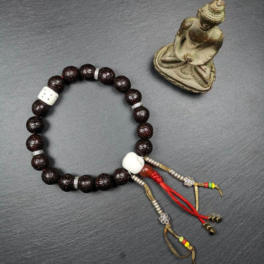 Handhold Wrist Mala, Bodhi Seed Beads Bracelet - Gandhanra-ART
