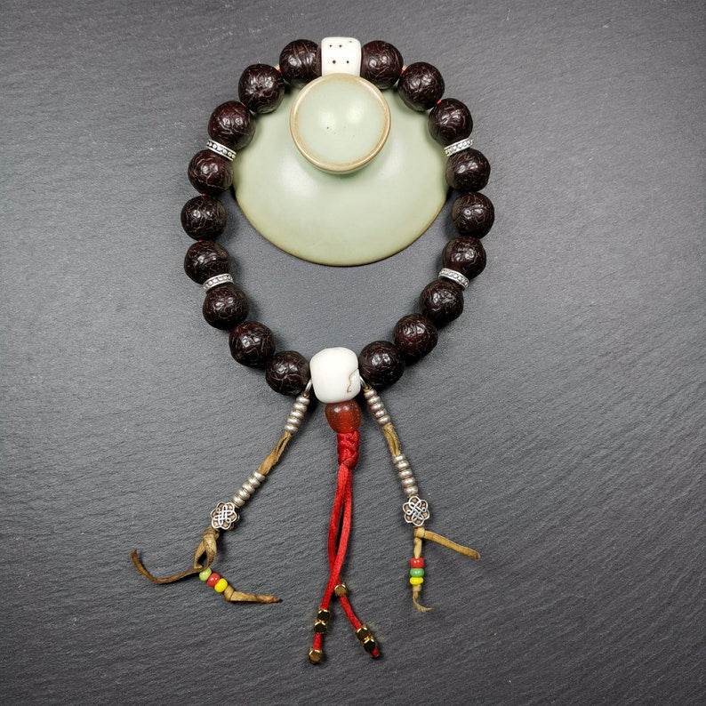 Handhold Wrist Mala, Bodhi Seed Beads Bracelet - Gandhanra-ART