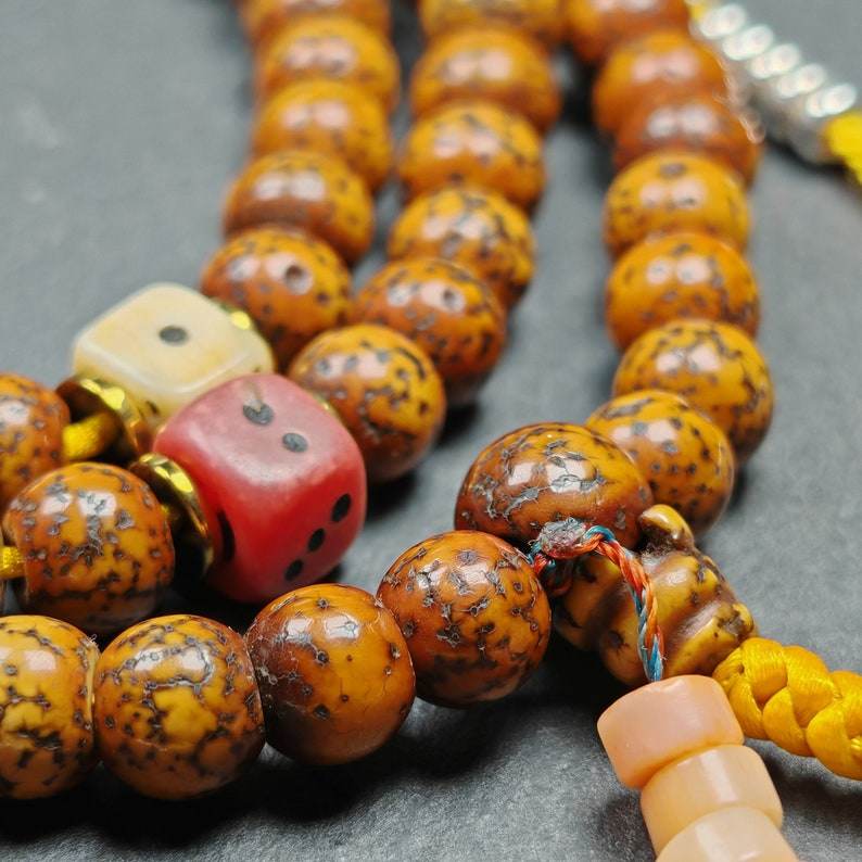 108 Lotus Seed Mala Necklace - Prayer Beads - Gandhanra-ART
