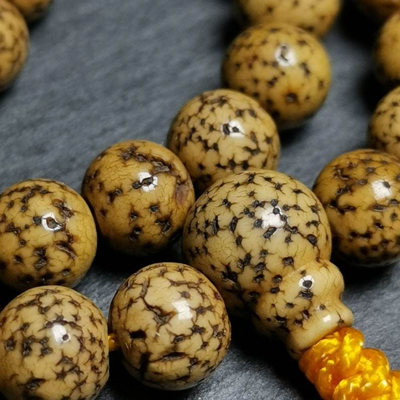108 Lotus Seed Mala Necklace, Prayer Beads - Gandhanra-ART