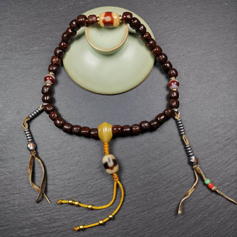 Mala Bracelet, Rudraksha Prayer Beads - Gandhanra-ART