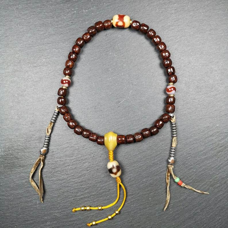 Mala Bracelet, Rudraksha Prayer Beads - Gandhanra-ART
