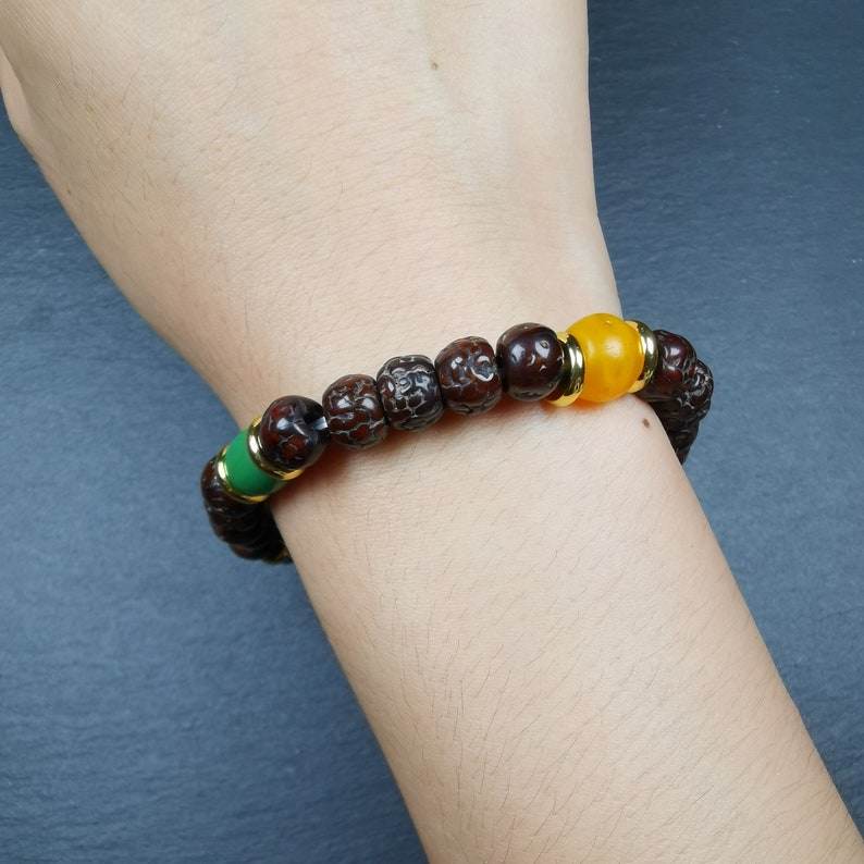 Mala Bracelet,Rudraksha Prayer Beads - Gandhanra-ART