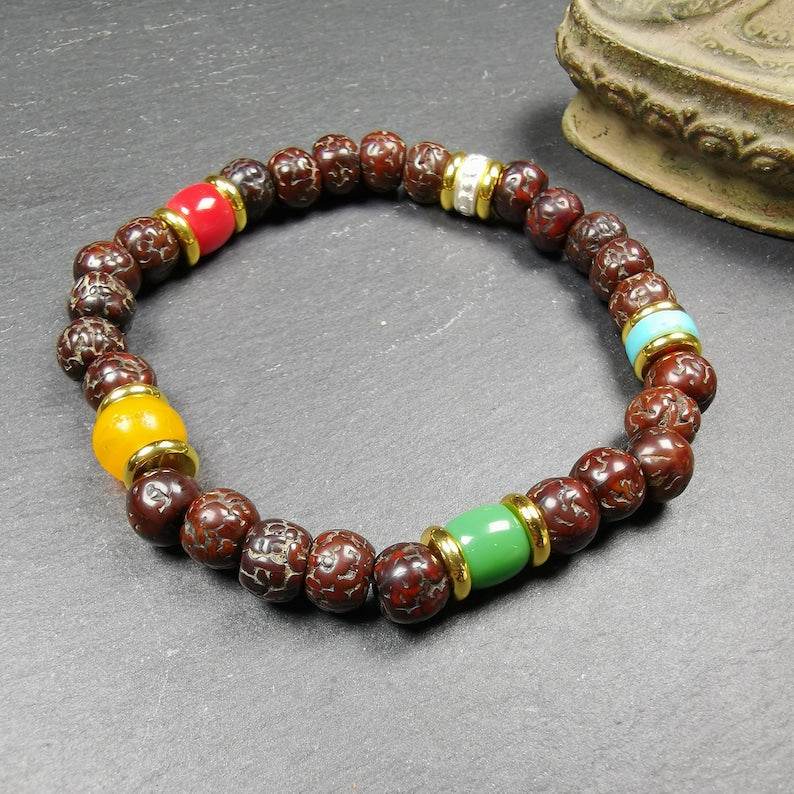 Mala Bracelet,Rudraksha Prayer Beads - Gandhanra-ART