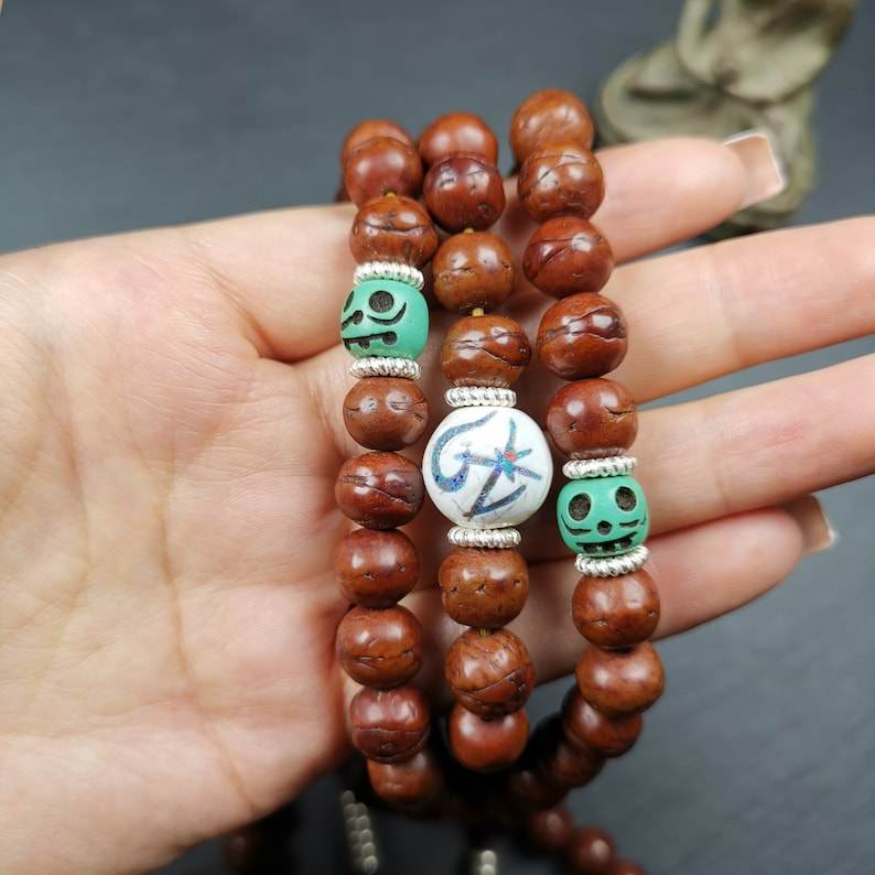 10mm 108 Bodhi Seed Mala Necklace - Gandhanra-ART