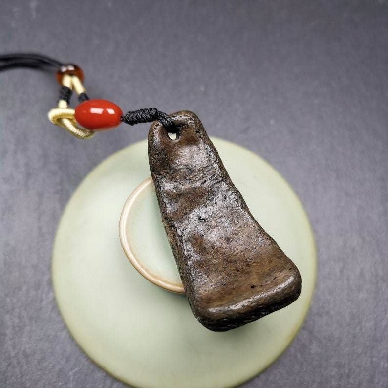 Kapala Amulet,Protective Pendant, Inlaid Silver Wire - Gandhanra-ART