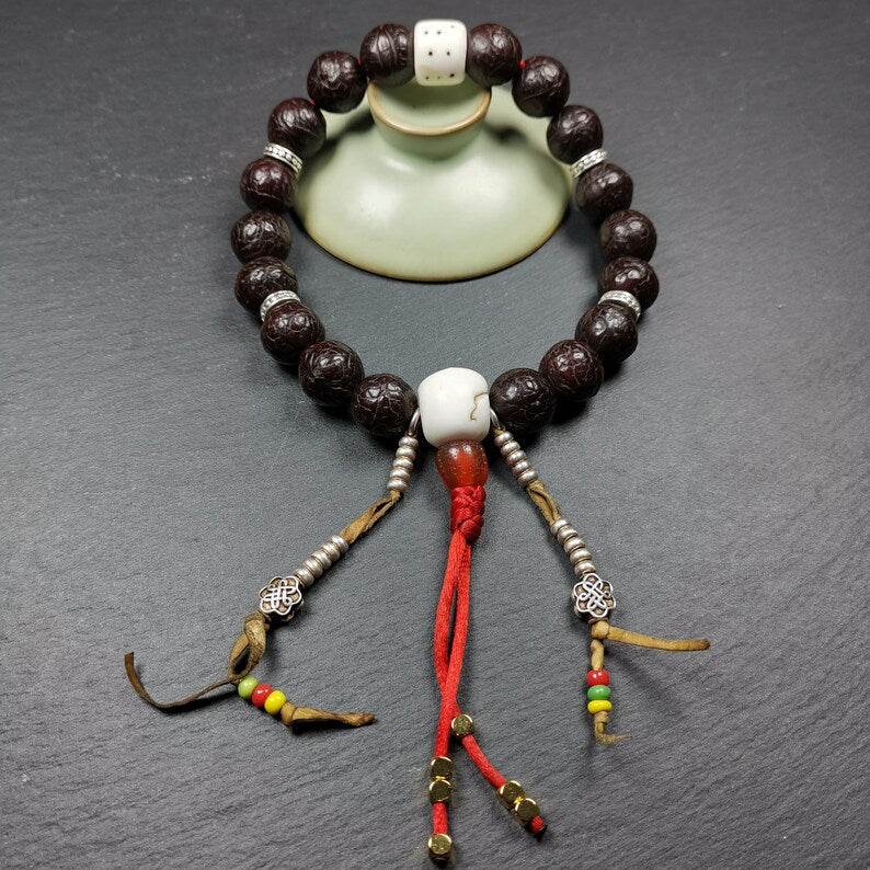 Handhold Wrist Mala, Bodhi Seed Beads Bracelet - Gandhanra-ART