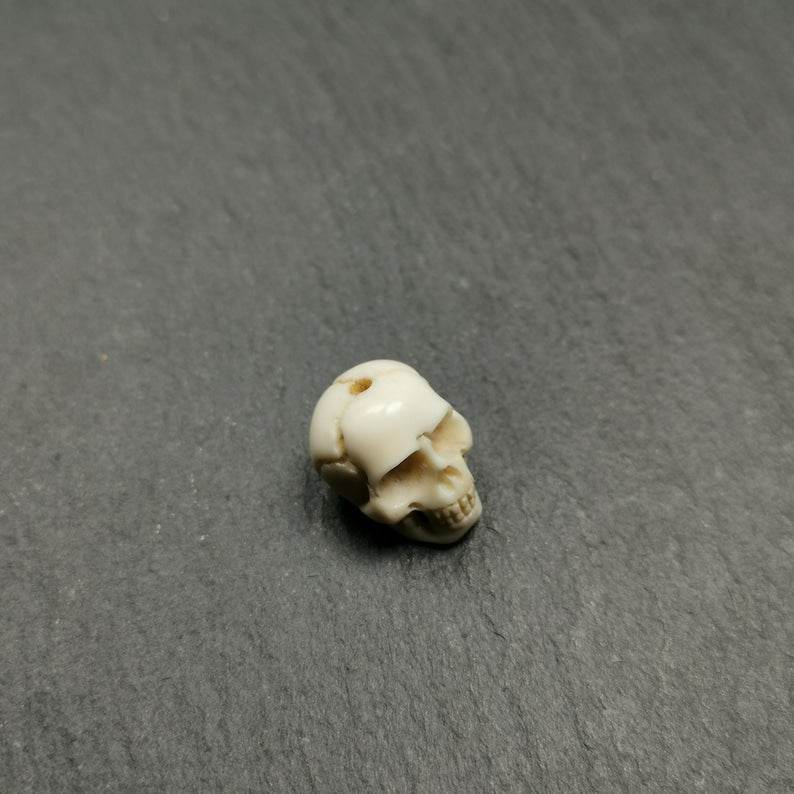 White Skull Spacer Bead for Prayer Bead - Gandhanra-ART