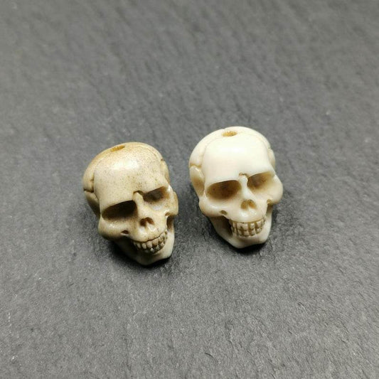 White Skull Spacer Bead for Prayer Bead - Gandhanra-ART