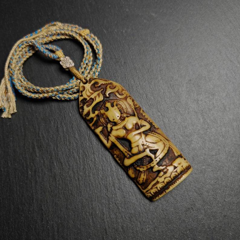 Troma Nagmo Amulet -Black Dakini Female Deity Pendant - Gandhanra-ART