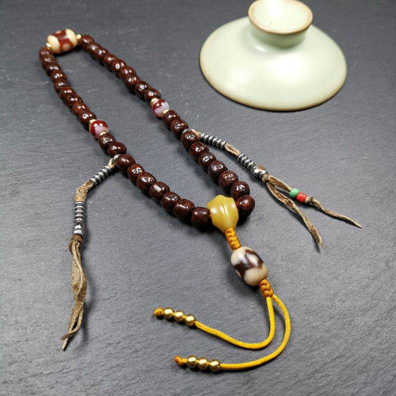 Mala Bracelet, Rudraksha Prayer Beads - Gandhanra-ART