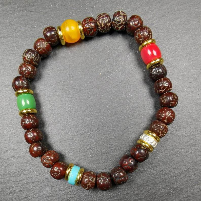 Mala Bracelet,Rudraksha Prayer Beads - Gandhanra-ART
