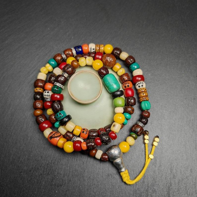 Mala Necklace - Prayer Beads,38cm Length - Gandhanra-ART