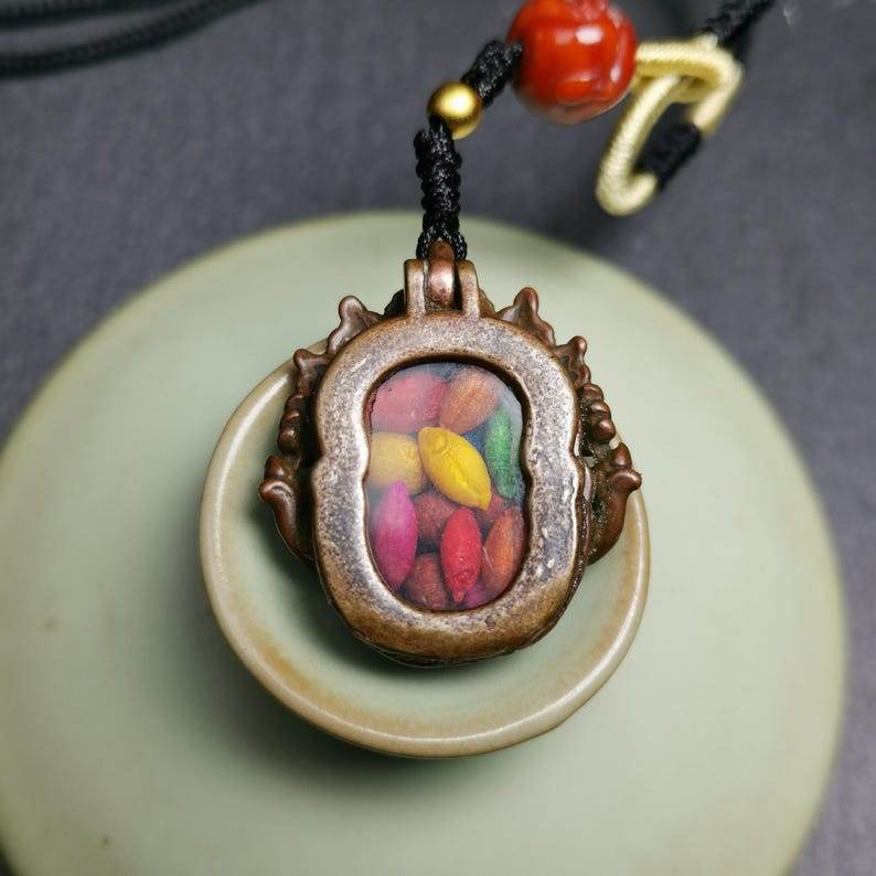 Gau Box Amulet,Ghau Shrine,Altar Necklace - Gandhanra-ART