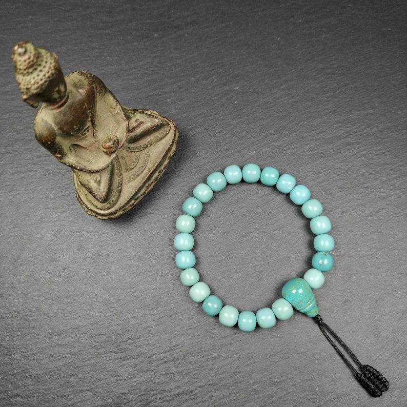 TIBETAN BRACELET - Beaded Wrist Mala Bracelet - Gandhanra-ART