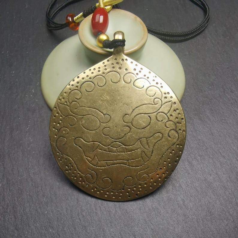 Mandala Flower Amulet Melong Mirror Pendant - Gandhanra-ART