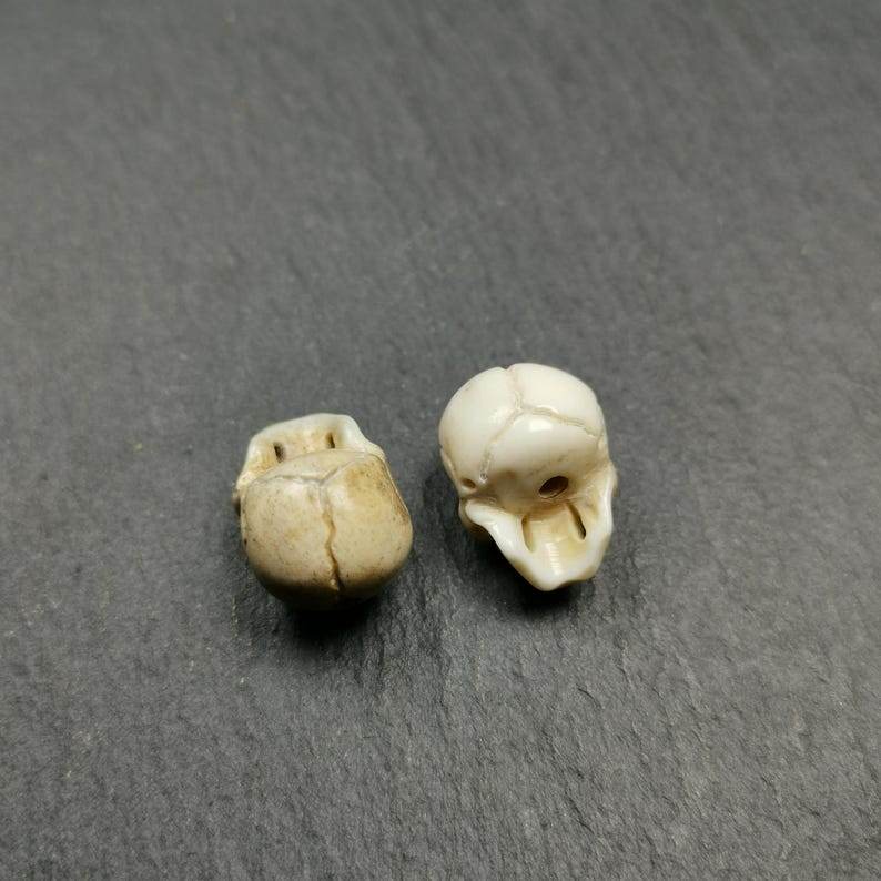 White Skull Spacer Bead for Prayer Bead - Gandhanra-ART