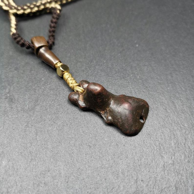 Snow Lion Amulet Necklace - Gandhanra-ART