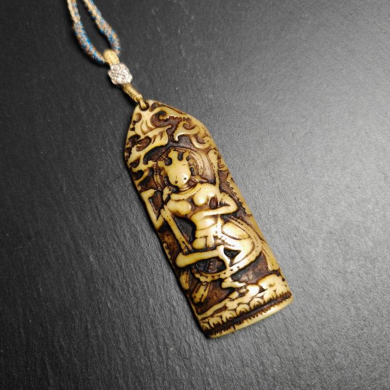 Troma Nagmo Amulet -Black Dakini Female Deity Pendant - Gandhanra-ART