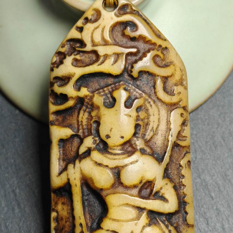 Troma Nagmo Amulet -Black Dakini Female Deity Pendant - Gandhanra-ART