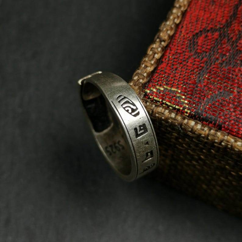 Silver Ring | Mantra of Drashi Lhamo - Gandhanra-ART