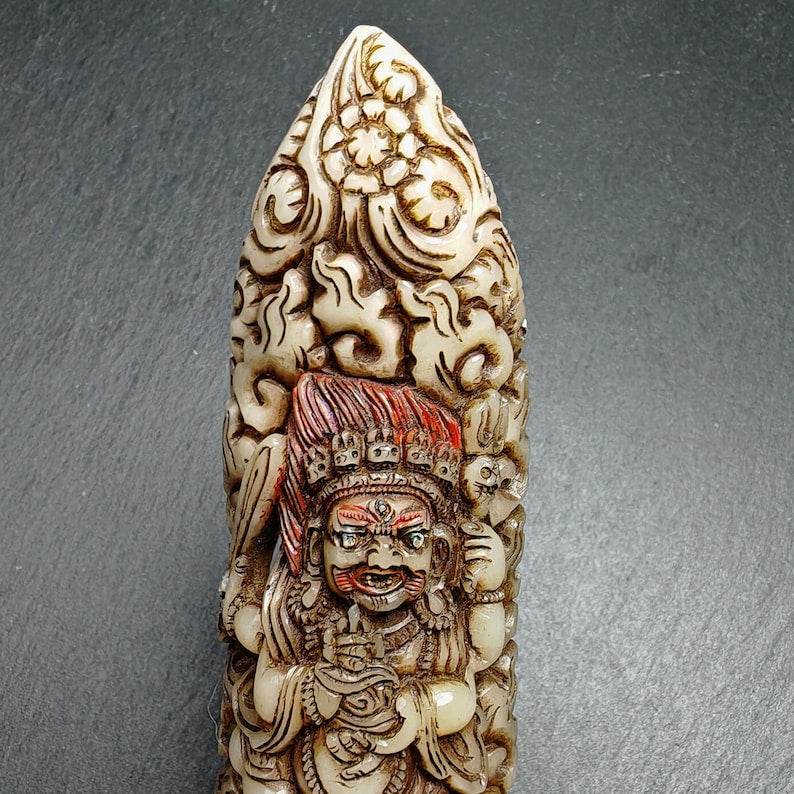Mahakala Kapala Amulet Badge - Gandhanra-ART