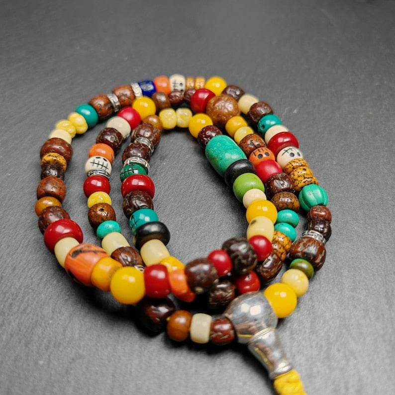 Mala Necklace - Prayer Beads,38cm Length - Gandhanra-ART